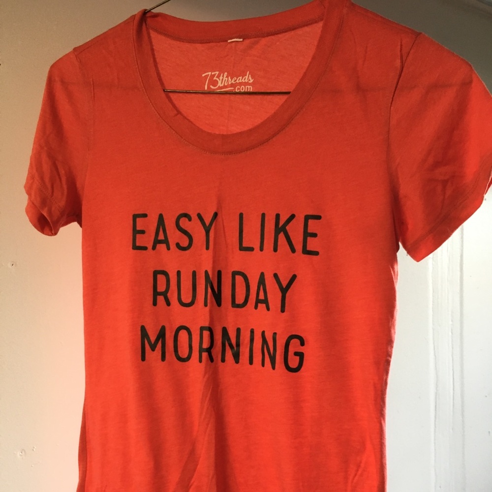 Red running, short sleeve t-shirt, small